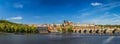 Prague panorama city skyline with Old Town, Prague Castle, Charles Bridge, St. Vitus Cathedral. Prague, Czech Republic Royalty Free Stock Photo