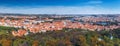 Prague panorama city skyline with Old Town, Prague Castle, Charles Bridge, St. Vitus Cathedral. Prague, Czech Republic Royalty Free Stock Photo