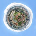 Prague panorama planet Royalty Free Stock Photo