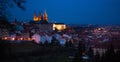 Prague, panoramic view at night