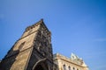 Prague Powder Tower, also called Prasna Brana, a former gate of the city, and the Municipal House, also called Obecni Hall