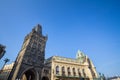 Prague Powder Tower, also called Prasna Brana, a former gate of the city, and the Municipal House, also called Obecni Dum Royalty Free Stock Photo