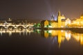 Prague (Praha) panorama at night