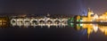 Prague (Praha) panorama at night