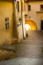 Prague, romantic old castle stairs Royalty Free Stock Photo