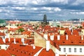 Prague roofs and cloudy sky Royalty Free Stock Photo