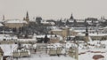 Prague roofs winter view Royalty Free Stock Photo