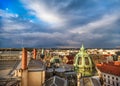 Prague rooftops and Obecni Dum Municipal House, view from Poder Tower. Czech Republic Royalty Free Stock Photo