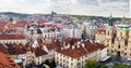 Prague rooftops panorama, Czech Republic landmark