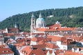 On the Prague rooftops view from Royalty Free Stock Photo