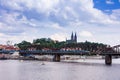 Prague scenery seen from Vltava river