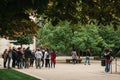 Prague, September 18, 2017: Tourists visit the famous Waldstein Garden in the city. A popular tourist attraction and a
