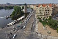 Prague, shot from the terrace of the dancing house.