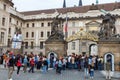 Prague. Soldiers guard of honor near the Presidental palace.