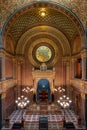 Prague Spanish synagogue interior showing ornate fittings and mosaics