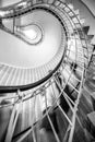 Spiral Staircase. Abstract image of stairs in shape of light bulb Royalty Free Stock Photo