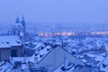 Prague - St. Nicolas church and rooftops of Mala Strana