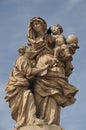 Prague - statue holy Anne from Royalty Free Stock Photo