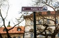 Prague street sign Royalty Free Stock Photo