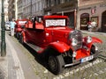 Prague, Street view, Tour Cars Royalty Free Stock Photo