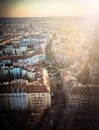 Prague sunset cityscape