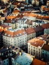 Prague sunset cityscape