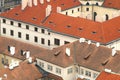 Prague tile roofs Royalty Free Stock Photo