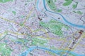 Prague tourist guide, close-up map