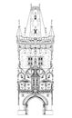 Prague tower, sketch collection Royalty Free Stock Photo