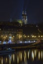 Prague town at night