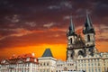 Prague under sunlight. Royalty Free Stock Photo