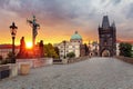 Prague View from Charles Bridge Royalty Free Stock Photo