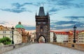 Prague View from Charles Bridge Royalty Free Stock Photo