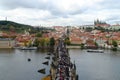 Prague view - Charles bridge, Lesser Quarter and Petrin