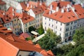 Prague view of the city from above. Royalty Free Stock Photo