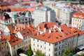 Prague view of the city from above. Royalty Free Stock Photo