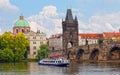 Prague, view of Karlov Bridge Royalty Free Stock Photo