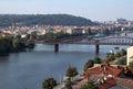 Prague view from Vyshgorod. Royalty Free Stock Photo