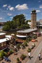 Prague, Vltava river with boats.