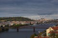 Prague, Vltava river, Czech republic - view from Vysehrad