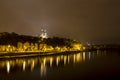 Prague Vysehrad castle at night Royalty Free Stock Photo