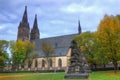 Prague, Vysehrad, Cathedral St. Peter and Paul - autumn picture Royalty Free Stock Photo