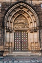 Prague, Vysehrad, decorated the door Royalty Free Stock Photo