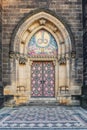 Prague, Vysehrad, decorated the door of the cathedral Royalty Free Stock Photo