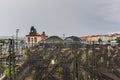 Praha central train station and railway lines