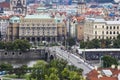 Praha city view panorama Royalty Free Stock Photo