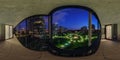 PRAHA, Czech Republic - JANUARY 3, 2014: Full 360 panorama in equirectangular spherical projection in stylish apartment complex