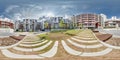 PRAHA, Czech Republic - JULY 22, 2014: Full 360 degree panorama in equirectangular spherical projection in stylish apartment