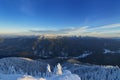 Prahova valley from Postavaru peak Royalty Free Stock Photo