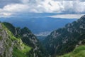 Prahova Valley seen from Bucegi plateau , Romania